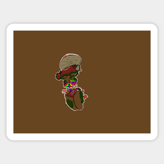 Mushroom girl Sticker by Lynncreates